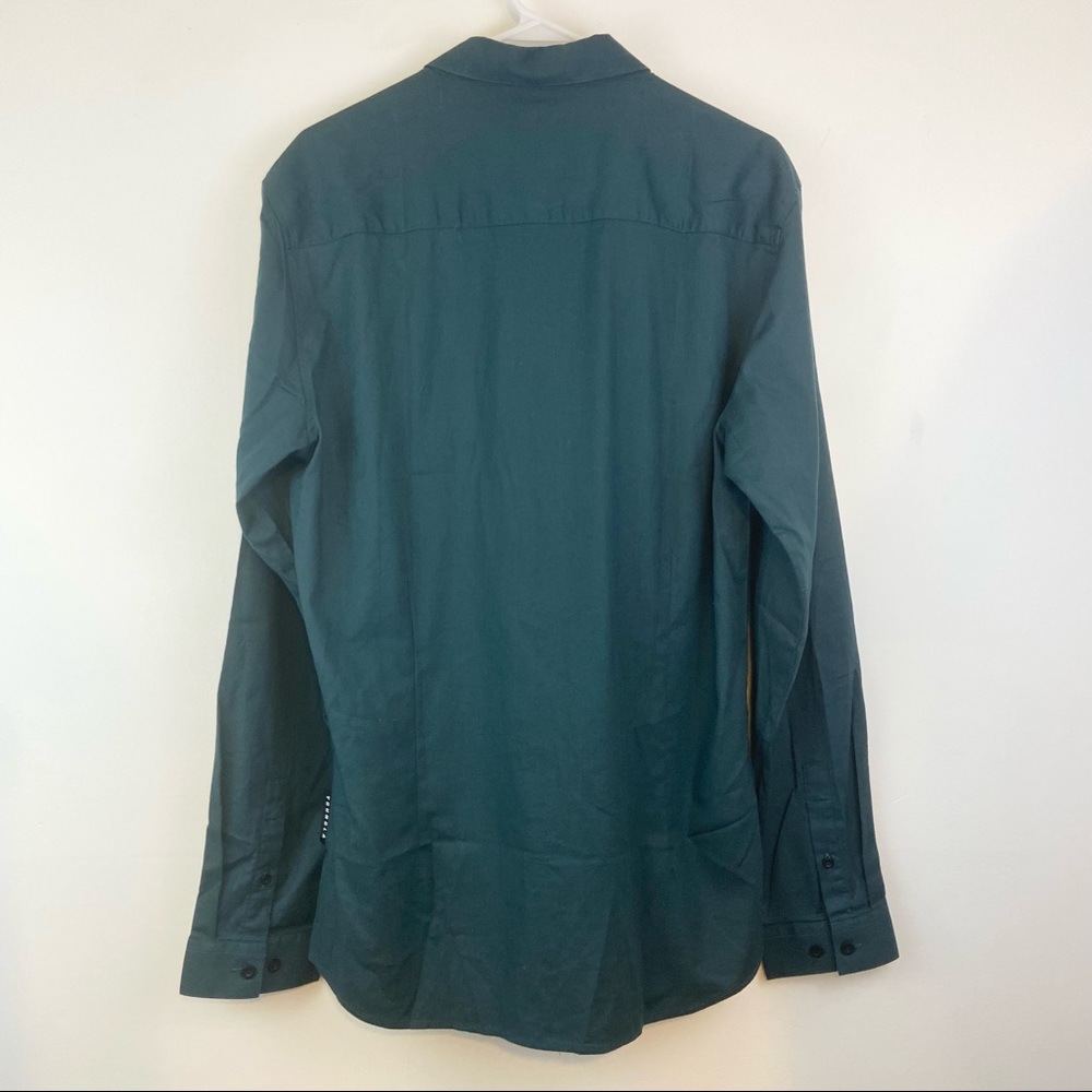 🛑 SOLD 🛑 NWT Forest Green YoungLA Wallstreet Dress Shirt Men’s XL - Picture 3 of 8